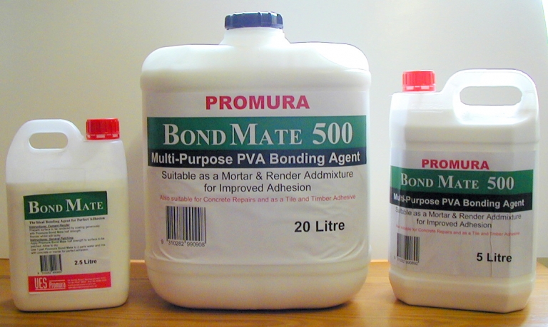 Promura Bond Mate 500 PVA bonding agent in 2.5, 5 and 20 litre containers